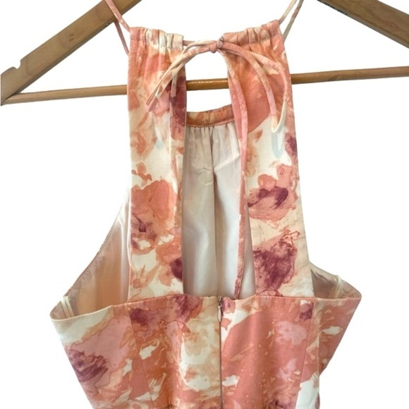 Anthropologie McGinn Lindsey Halter Tulle Dress in Peach Rose - Picture 9 of 13